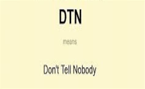 dtn meaning tiktok